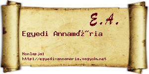 Egyedi Annamária névjegykártya