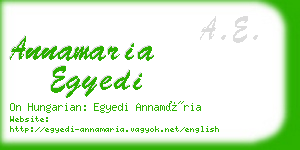 annamaria egyedi business card